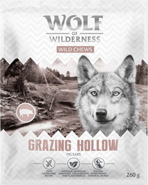 Produktbild von Wolf of Wilderness Schweinenohren "Grazing hollows" - 260 g