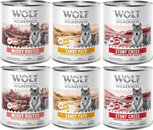 Produktbild von Wolf of Wilderness Senior Mixpaket - 6 x 800 g