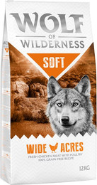 Produktbild von Wolf of Wilderness Soft Wide Acres Huhn - 2 x 12 kg