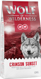Produktbild von Wolf of Wilderness Trockenfutter Crimson Sunset Lamm & Ziege - 2 x 12 kg