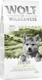 Produktbild von Wolf of Wilderness Trockenfutter Junior Green Fields Lamm - 2 x 12 kg