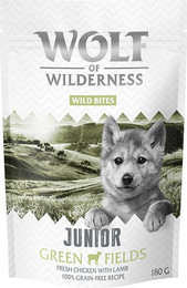 Produktbild von Wolf of Wilderness Wild Bites Junior Green Fields Lamm & Huhn - 3 x 180 g