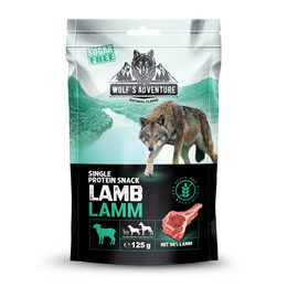 Produktbild von Wolf's Adventure Single Protein Snack Lamm pur - 6 x 125 g