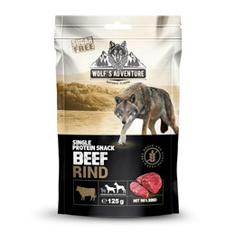 Produktbild von Wolf's Adventure Single Protein Snack Rind pur - 6 x 125 g