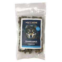 Produktbild von Wolf's Nature Trainingssnack - Seebarsch 100 g