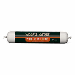 Produktbild von Wolf's Nature Wilde Wurst Huhn mit Süßkartoffeln und Gemüse 400 g