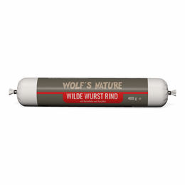 Produktbild von Wolf's Nature Wilde Wurst Rind mit Kartoffeln und Zucchini 400 g