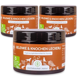 Produktbild von Wolfsbacher Gelenktabletten für Hunde mit Grünlippmuschel & MSM - 3 x 300 g