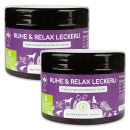 Produktbild von Wolfsbacher Natur Beruhigungs-Snack für Hunde Ruhe & Relax - 2 x 300 g