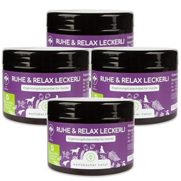 Produktbild von Wolfsbacher Natur Beruhigungs-Snack für Hunde Ruhe & Relax Leckerli - 4 x 300 g