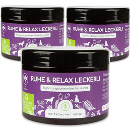 Produktbild von Wolfsbacher Natur Beruhigungs-Snack für Hunde Ruhe & Relax Leckerli - 3 x 300 g