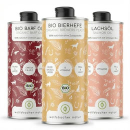 Produktbild von Wolfsbacher Natur Futteröl Set 3 x 1 Liter