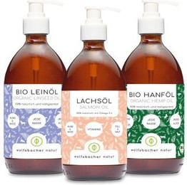 Produktbild von Wolfsbacher Natur Futteröl Set 3 x 500ml