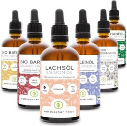 Produktbild von Wolfsbacher Natur Futteröl Set 6 x 100ml