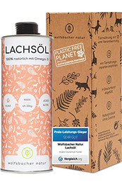 Produktbild von Wolfsbacher Natur Lachsöl für Hunde - 1 l