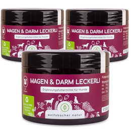 Produktbild von Wolfsbacher Natur Magen & Darm Leckerli für Hunde - 3 x 300 g