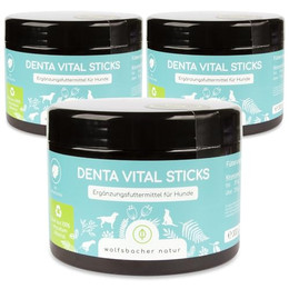 Produktbild von Wolfsbacher Natur Zahnpflege Snacks für Hunde - 3 x 300 g