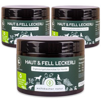 Produktbild von Wolfsbacher Omega 3 Haut & Fell Leckerli für Hunde - 3 x 300 g