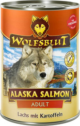 Produktbild von WOLFSBLUT 395g Hundenassfutter Sparpaket 12 x 395 Gramm Alaska Salmon Lachs mit Kartoffeln