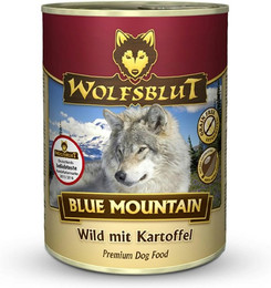 Produktbild von WOLFSBLUT 395g Hundenassfutter Sparpaket 12 x 395 Gramm Blue Mountain Wild mit Kartoffeln