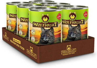 Produktbild von WOLFSBLUT 395g Hundenassfutter Sparpaket 12 x 395 Gramm Dark Forest Wild