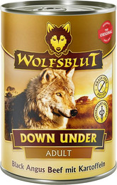 Produktbild von WOLFSBLUT 395g Hundenassfutter Sparpaket 12 x 395 Gramm Down Under Black Angus Beef mit Kartoffeln