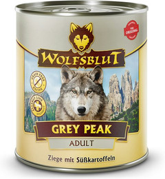 Produktbild von WOLFSBLUT 395g Hundenassfutter Sparpaket 12 x 395 Gramm Grey Peak Ziege mit Süßkartoffeln