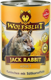 Produktbild von WOLFSBLUT 395g Hundenassfutter Sparpaket 12 x 395 Gramm Jack Rabbit Kaninchen mit Süßkartoffeln