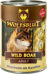 Produktbild von WOLFSBLUT 395g Hundenassfutter Sparpaket 12 x 395 Gramm Wild Boar Wildschwein mit Kartoffeln