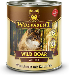 Produktbild von WOLFSBLUT 800g Hundenassfutter 6 x 800 Gramm Wild Boar Wildschwein mit Kartoffeln