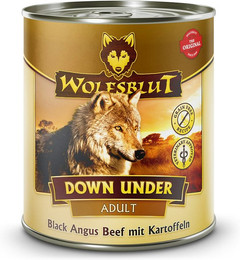 Produktbild von WOLFSBLUT Adult 800 Gramm Hundenassfutter 6 x 800 Gramm Down Under Black Angus Beef