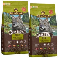 Produktbild von WOLFSBLUT Adult Dark Forest Wildfleisch mit Süßkartoffel - 2 x 12,5 kg