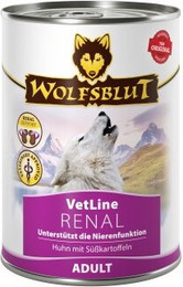 Produktbild von WOLFSBLUT Adult VetLine Renal Huhn - 6 x 395 g
