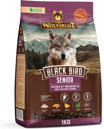 Produktbild von Wolfsblut Black Bird Senior Truthahn mit Süßkartoffeln - 1 kg