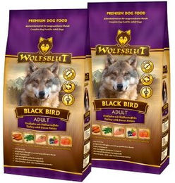 Produktbild von WOLFSBLUT Black Bird Truthahn mit Süßkartoffel - 2 x 2 kg