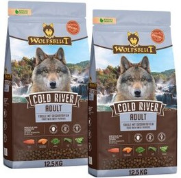 Produktbild von WOLFSBLUT Cold River Adult Trockenfutter mit Forelle und Süßkartoffeln - 2 x 12,5 kg