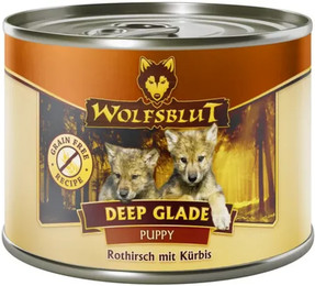 Produktbild von Wolfsblut Deep Glade Puppy Rothirsch & Kürbis Hundenassfutter - 6 x 200 g