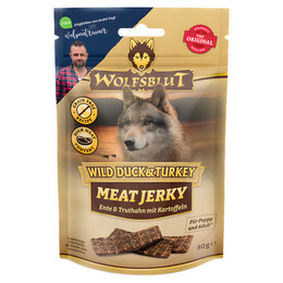 Produktbild von Wolfsblut Meat Jerky Wild Duck & Turkey - 6 x 80 g