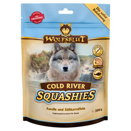 Produktbild von Wolfsblut Squashies Cold River Hundesnack mit Forelle und Süßkartoffel - 6 x 300 g