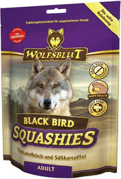 Produktbild von WOLFSBLUT Squashies Hundesnack 6 x Black Bird Truthahnfleisch und Süßkartoffel 300 Gramm