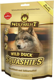 Produktbild von WOLFSBLUT Squashies Hundesnack 6 x Wild Duck Small Breed Entenfleisch und Süßkartoffel 350 Gramm