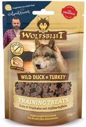Produktbild von WOLFSBLUT Training Treats Wild Duck & Turkey - 2 x 70 g