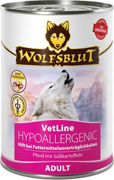 Produktbild von Wolfsblut VetLine Hypoallergenic Pferd - 6 x 395 g