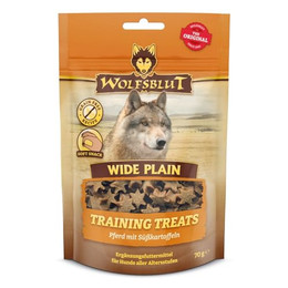 Produktbild von Wolfsblut Wide Plain Training Treats Pferd mit Süßkartoffel - 7 x 70 g