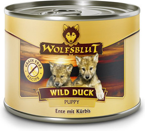 Produktbild von Wolfsblut Wild Duck Puppy Nassfutter Ente und Kürbis - 6 x 200 g