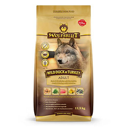 Produktbild von Wolfsblut Wild Duck & Turkey Adult Hundetrockenfutter - 2 x 12,5 kg
