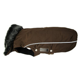 Produktbild von Wolters Cat & Dog Winterjacke für Mops & Co. Braun Fleece Wasserfest