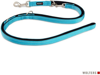 Wolters Führleine Soft & Safe reflektierend aqua/schwarz - 200 cm – Bild 1 von 2