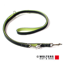 Produktbild von Wolters Führleine Terranova Fettleder schwarz/apfel - 200 cm
