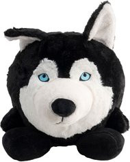 Produktbild von WOLTERS Hunde-Plüschspielzeug Henry Husky schwarz-weiß - 15 cm